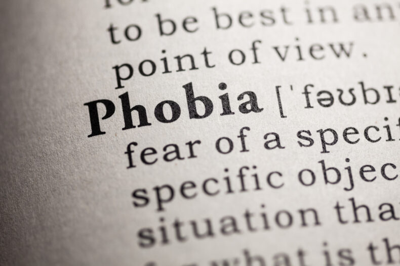 Phobia in a dictionary 
