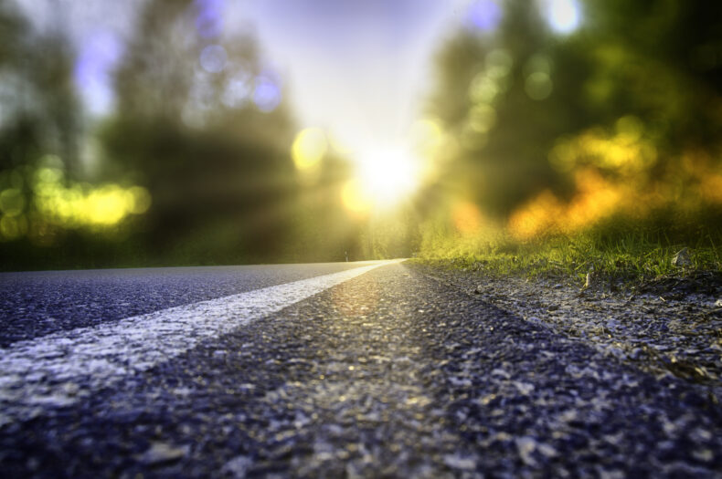 Road with sunlight