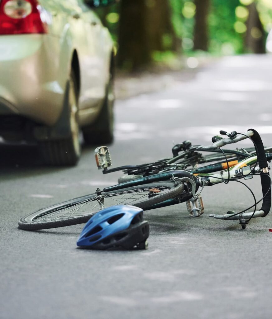 Bicycle and car collision