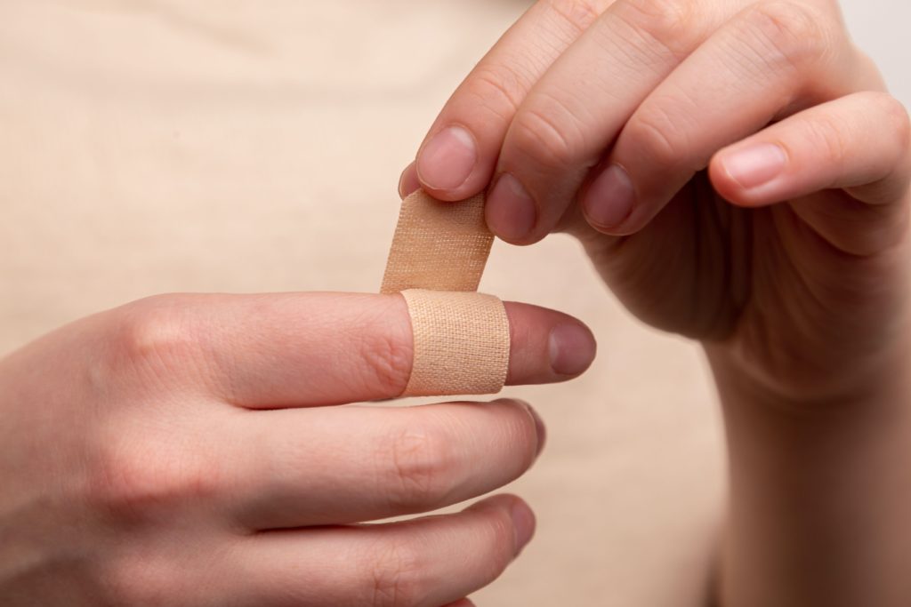 Band-Aid on finger