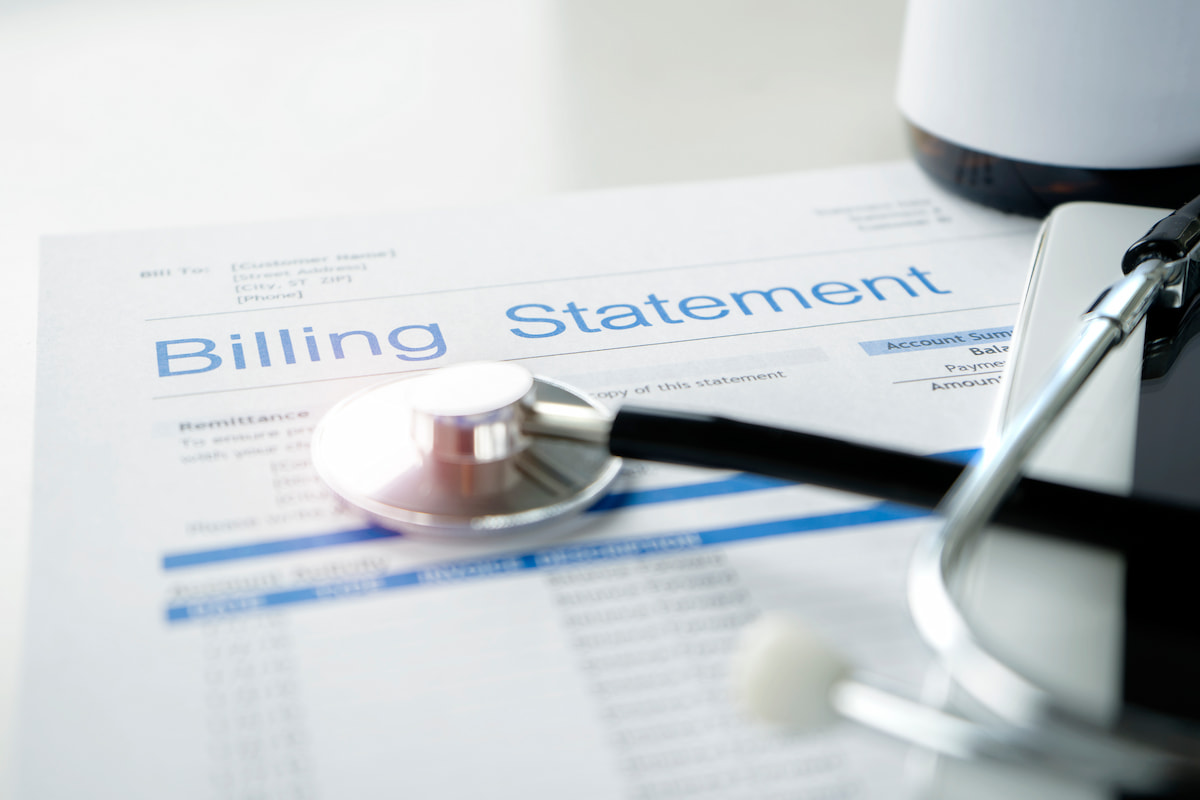 Paper billing statement for medical expenses